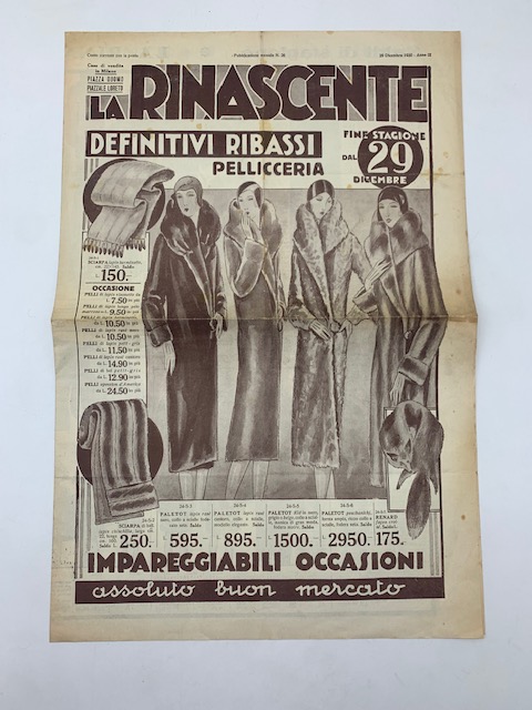 La Rinascente. Pubblicazione mensile n. 26. 29 dicembre 1930